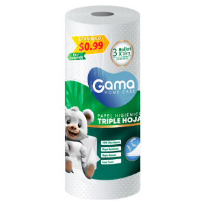 Papel Higiénico Triple Hoja GAMA 3 x 18 M