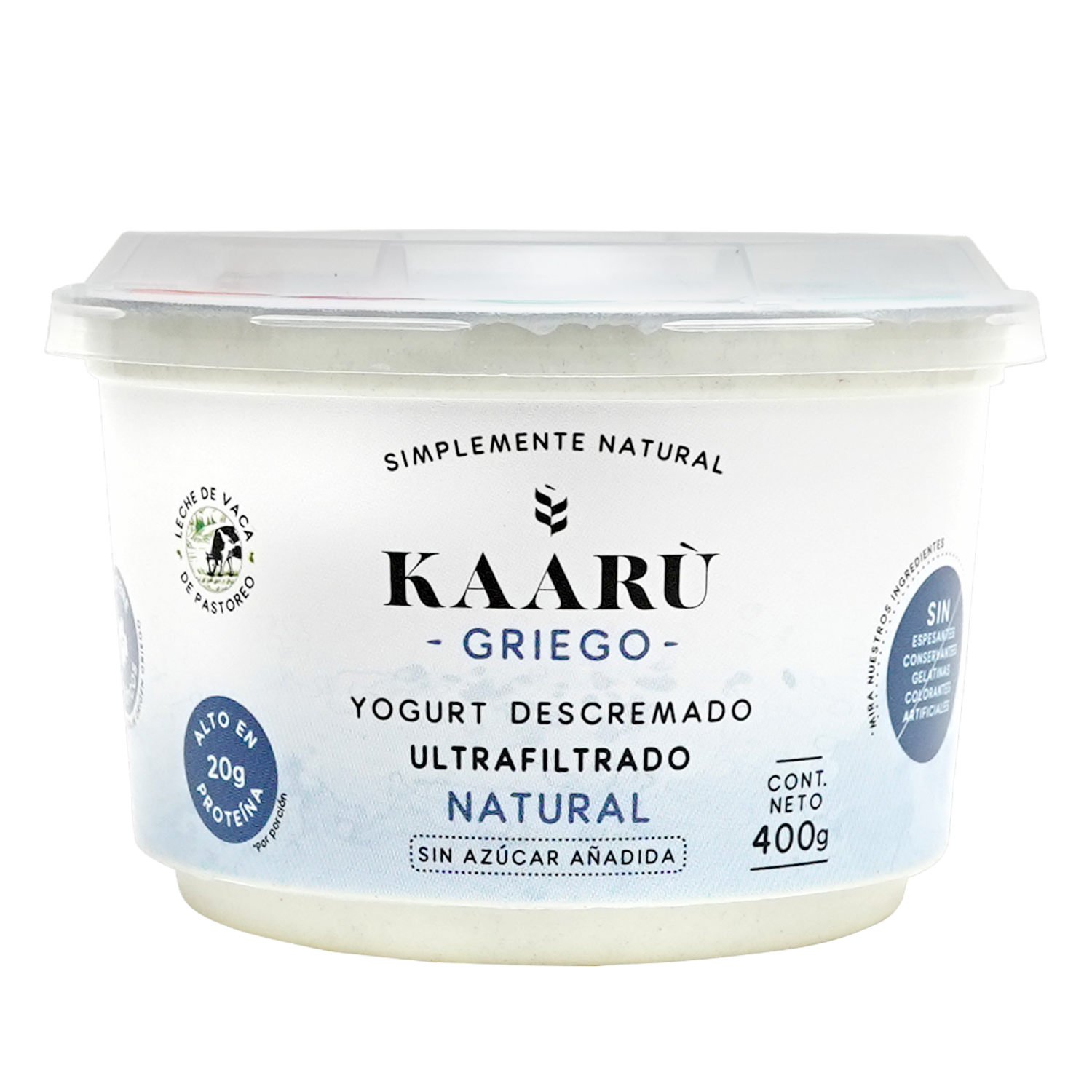 Yogurt Griego Natural Descremado Ultrafiltrado KAARÙ 400 G