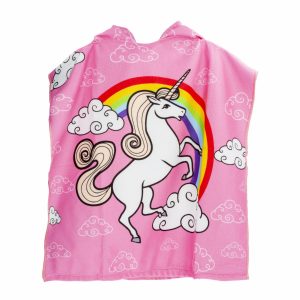 Toalla De Playa Unicornio Con Capucha TOP KIDS Poliéster Y Algodón