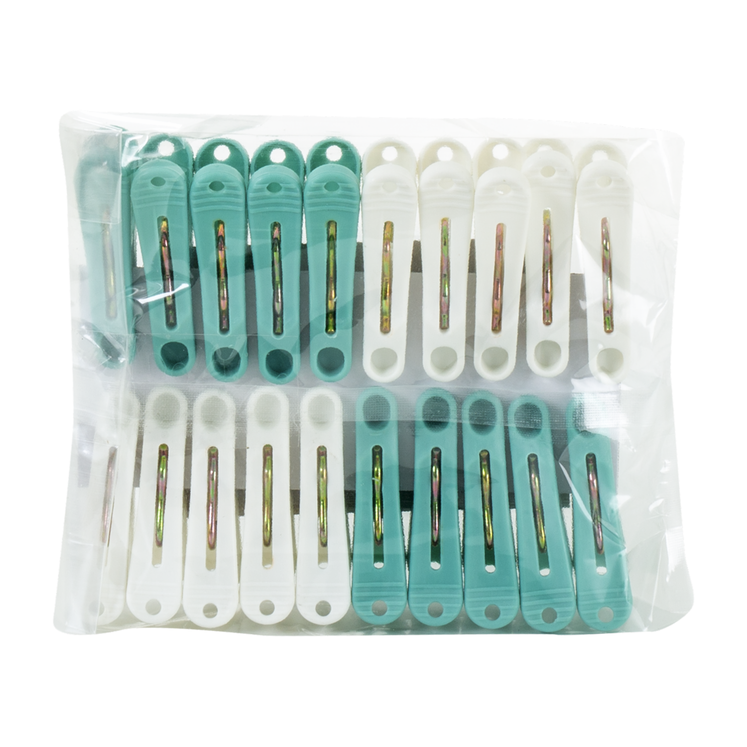 Pinzas Para Ropa Verde Blanca FREE HOME X 20 Uds - Image 2