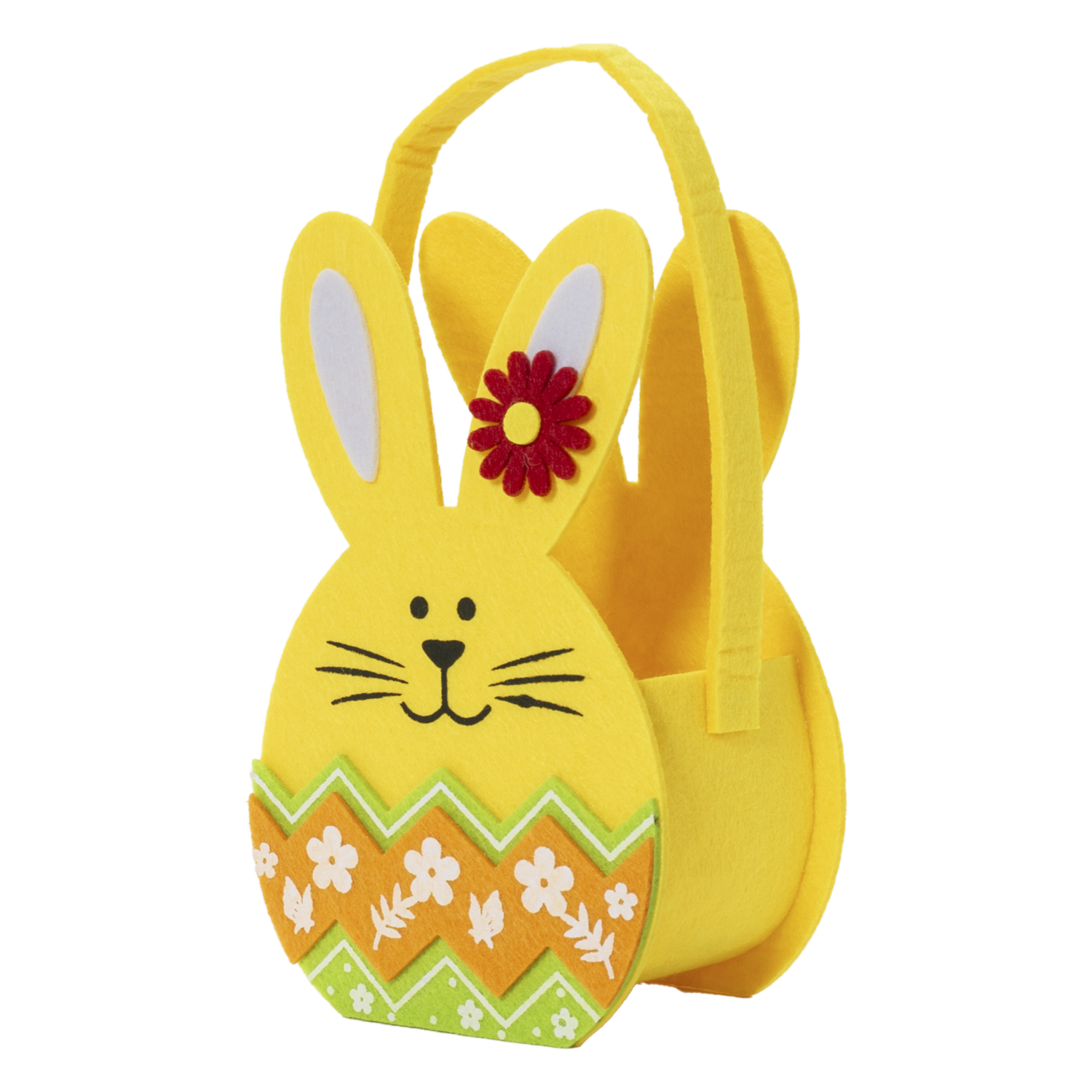 Cesta De Pascua Para Regalos Diseño Huevo Amarillo GE CE EASTER 10.5X6X21 Cm