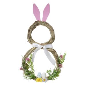 Corona De Pascua Diseño Orejas De Conejo GE CE EASTER 26X47 Cm
