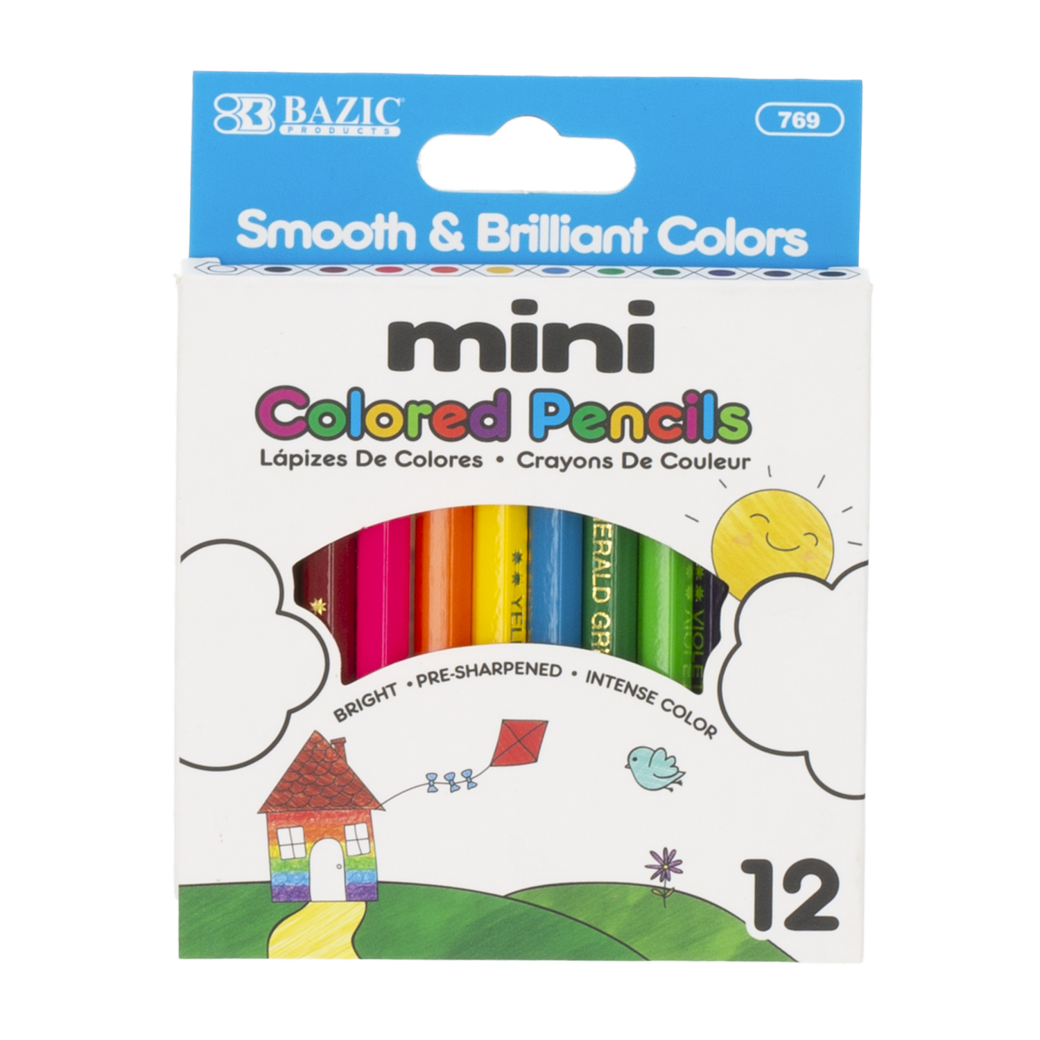 Lápices De Colores Set Surtido Mini BAZIC X12 Uds