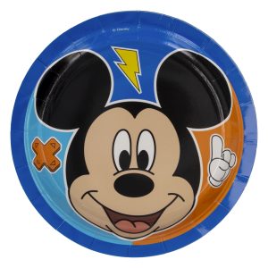 Plato Tendido Desechable Fiesta Mickey 7" DISNEY 10 Uds