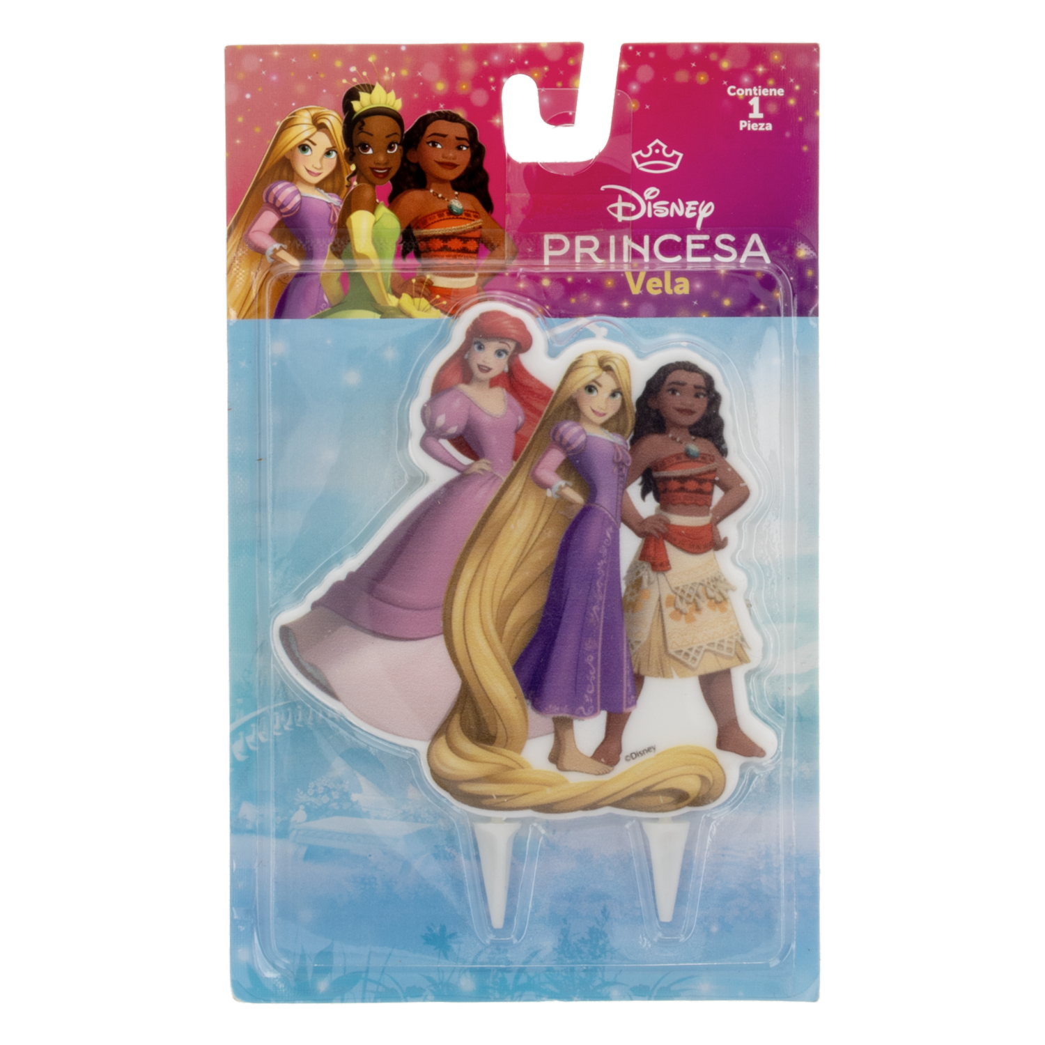 Vela De Cumpleaños Diseño Princesas DISNEY 1 Pieza