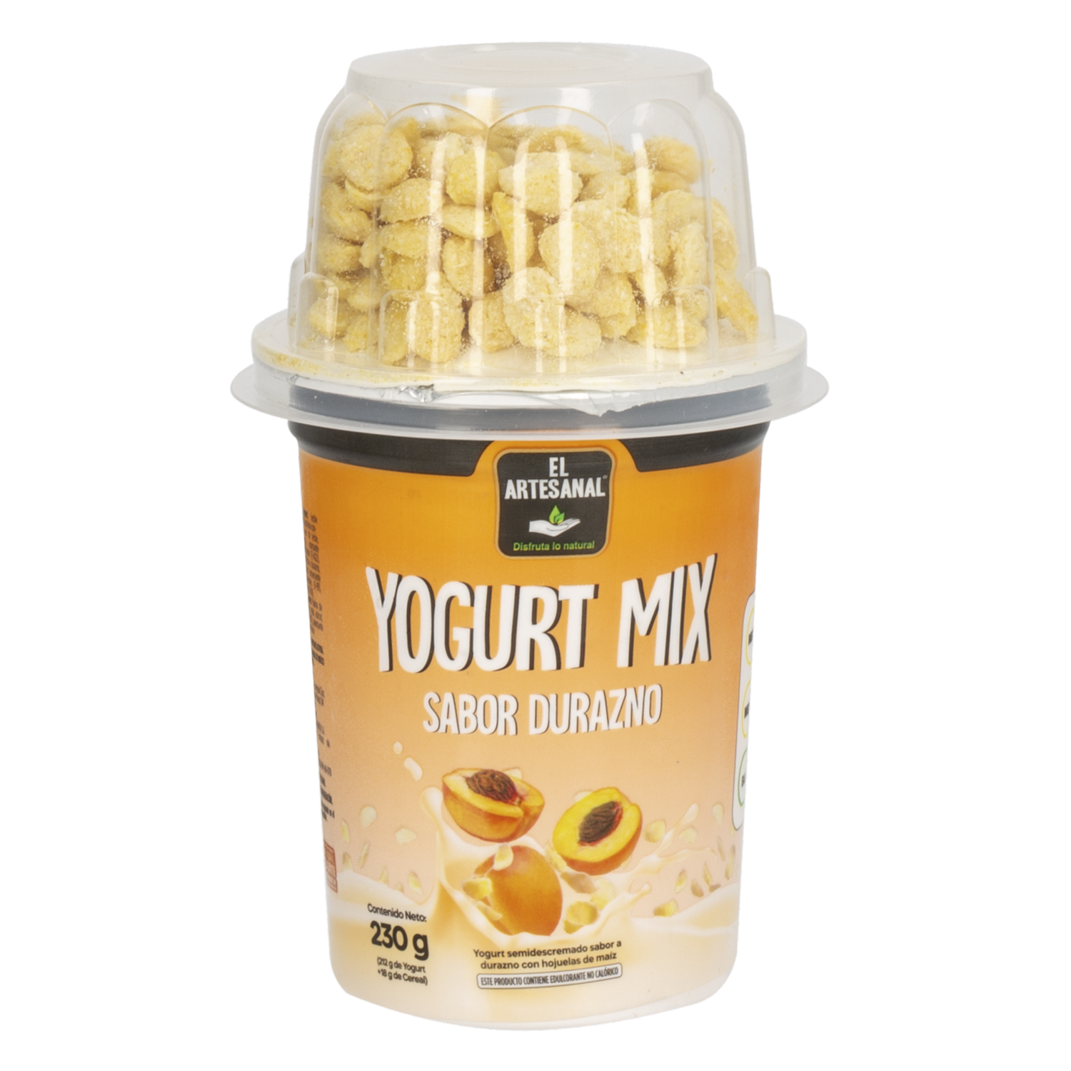 Yogurt Mix Con Cereal Sabor Durazno EL ARTESANAL 180 G
