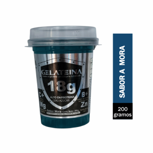 Postre De Gelatina Vitaminada Con Colágeno Hidrolizado Sabor A Mora GELATEINA 200 G