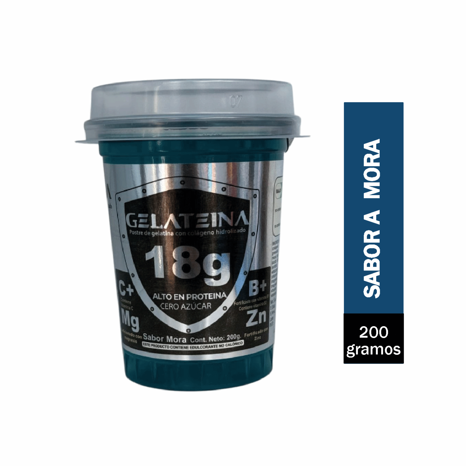 Postre De Gelatina Vitaminada Con Colágeno Hidrolizado Sabor A Mora GELATEINA 200 G