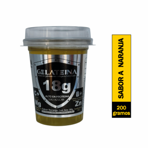 Postre De Gelatina Vitaminada Con Colágeno Hidrolizado Sabor A Naranja GELATEINA 200 G