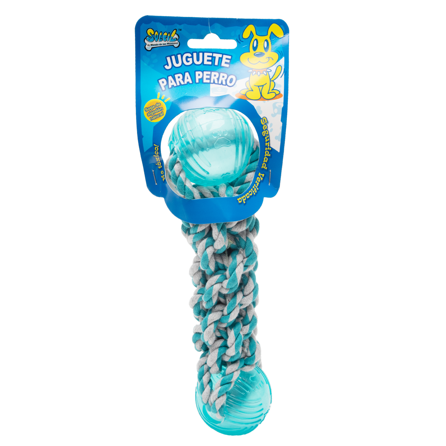 Juguete Para Mascota Diseño Rope Toy 2 Balls SOLEIL Unidad - Image 2