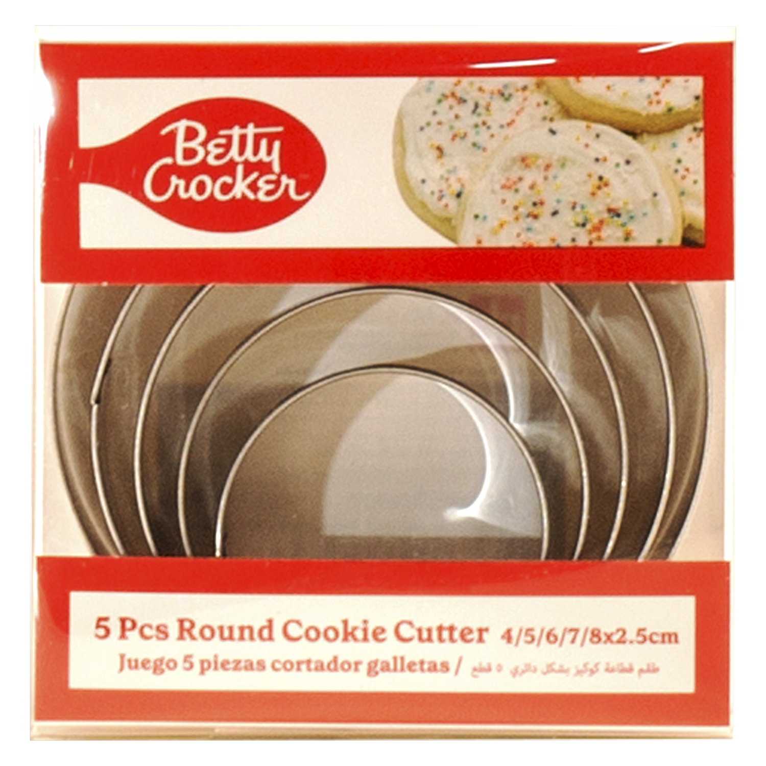 Set Cortadores Para Galletas Redondos BETTY CROCKER 5 Piezas