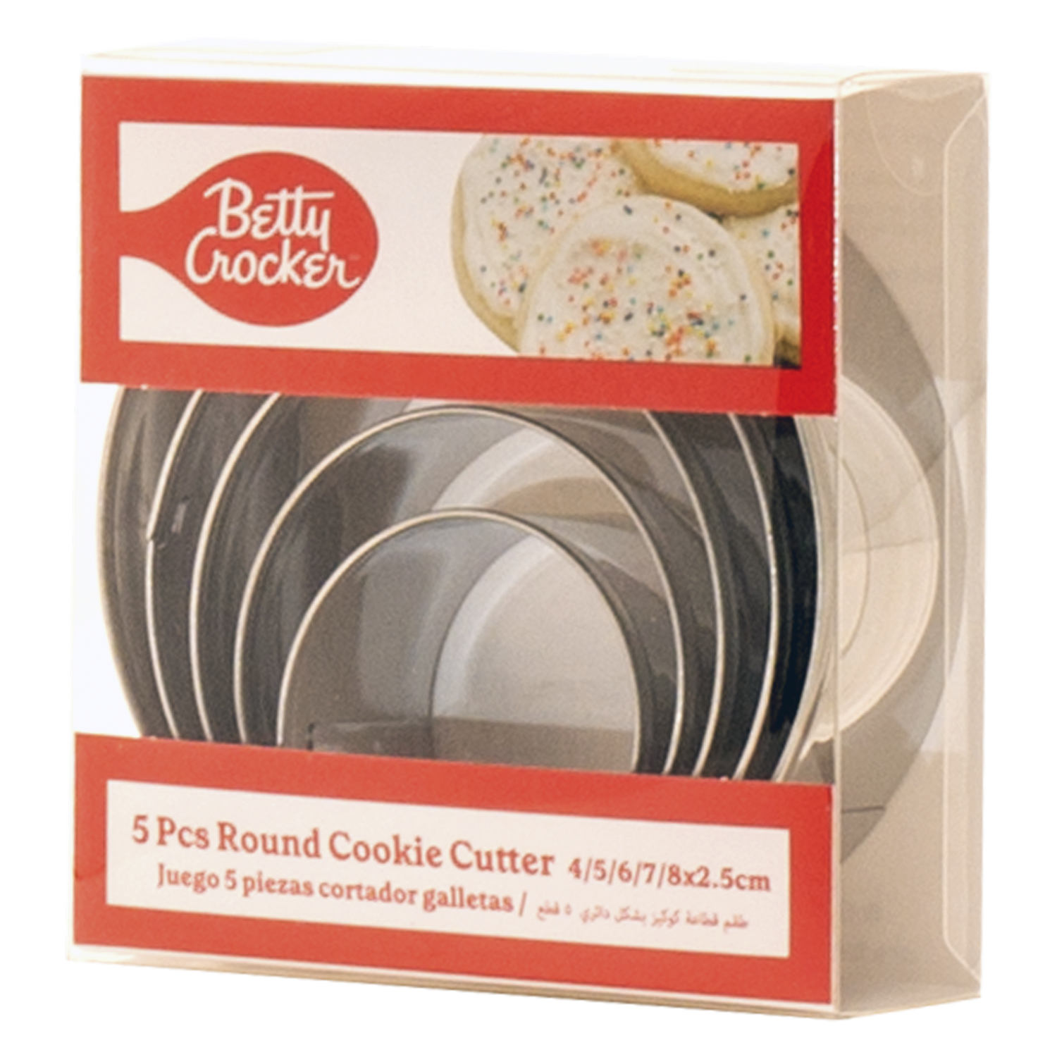 Set Cortadores Para Galletas Redondos BETTY CROCKER 5 Piezas