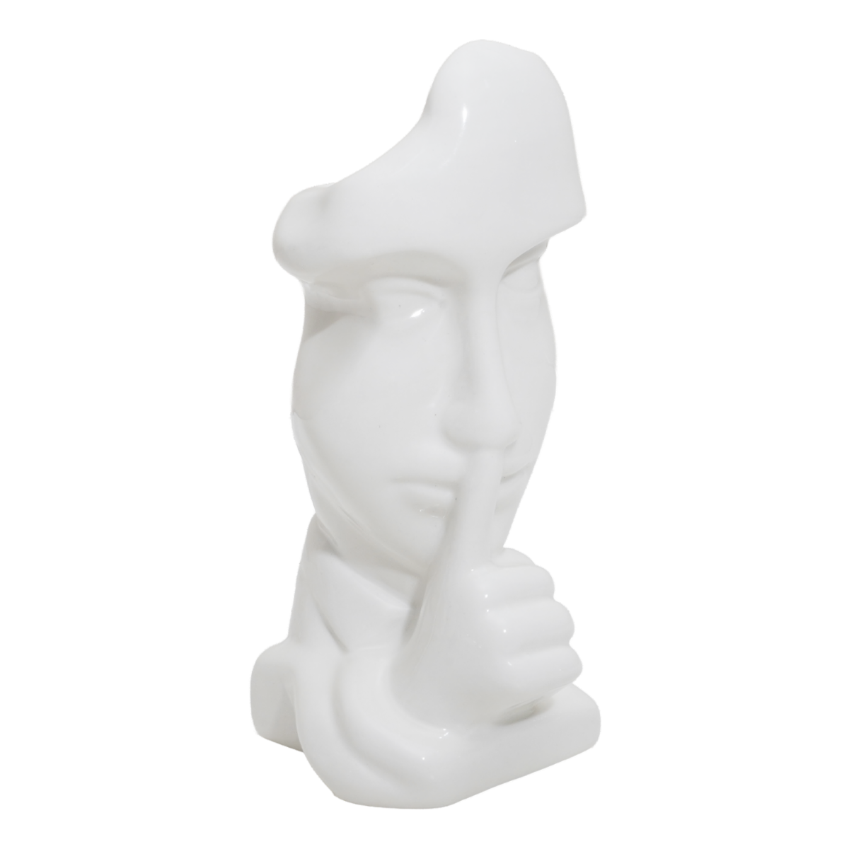 Adorno Decorativo Blanco Rostro Silencio KOOME 1 Pieza