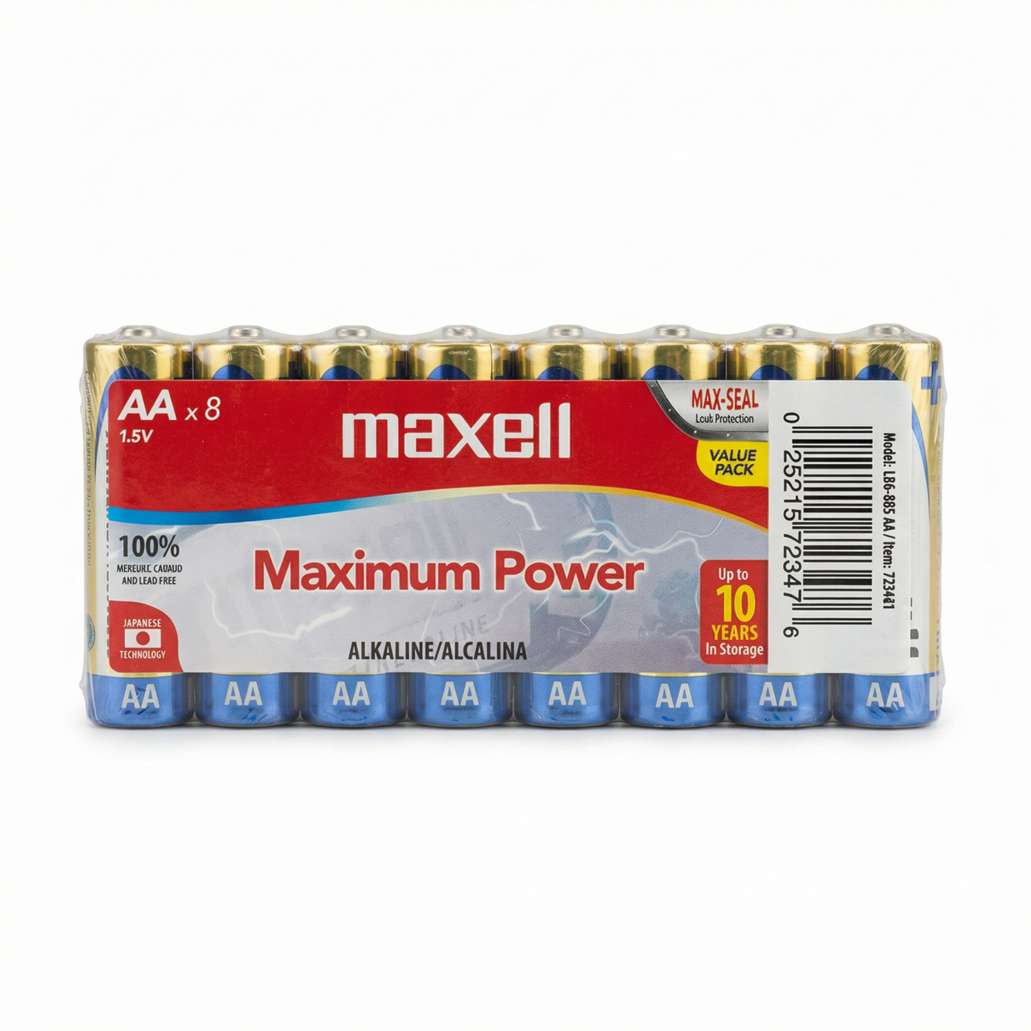 Pila Alcalina AAA Pack MAXELL X 8 Uds