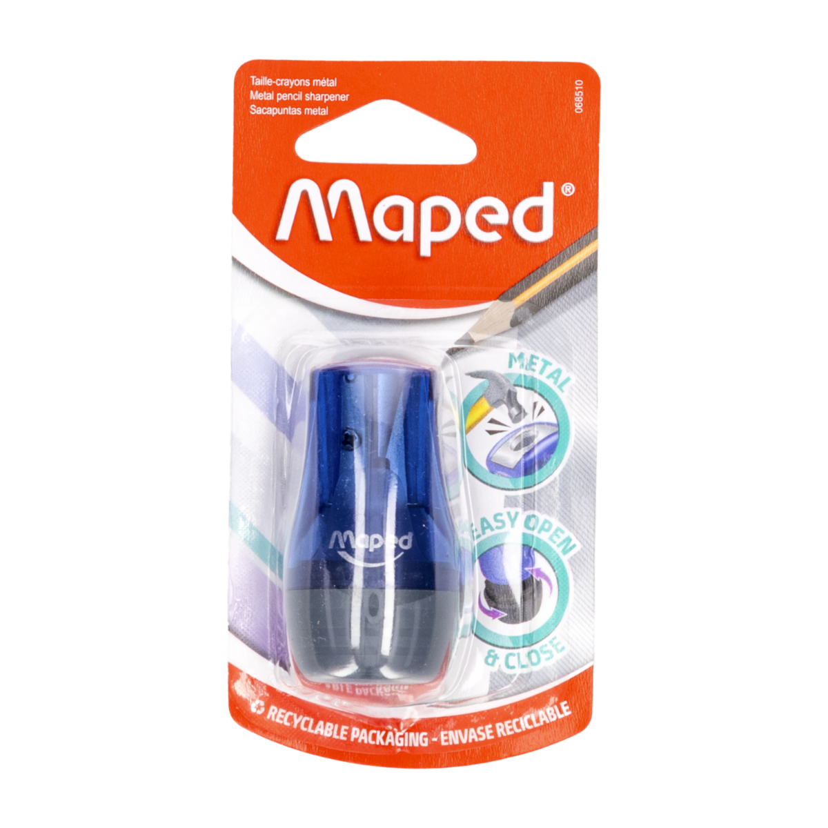 Sacapuntas 1 Servicio Metálico Con Deposito MAPED Unidad