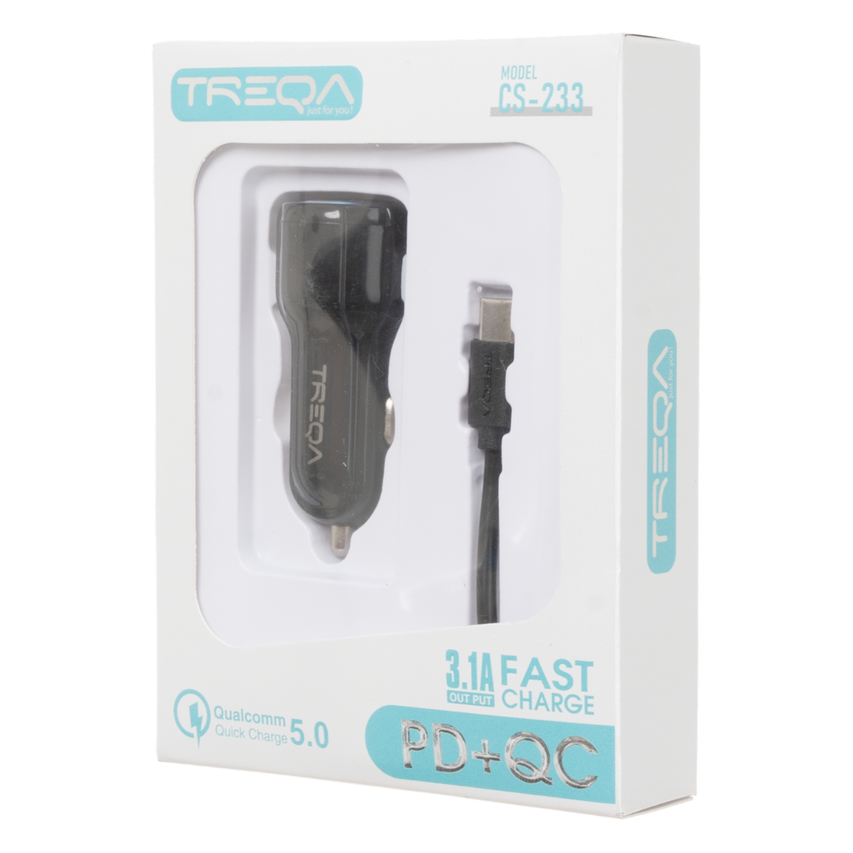 Cargador Para Auto Con Cable Usb TREQA 3,1 A