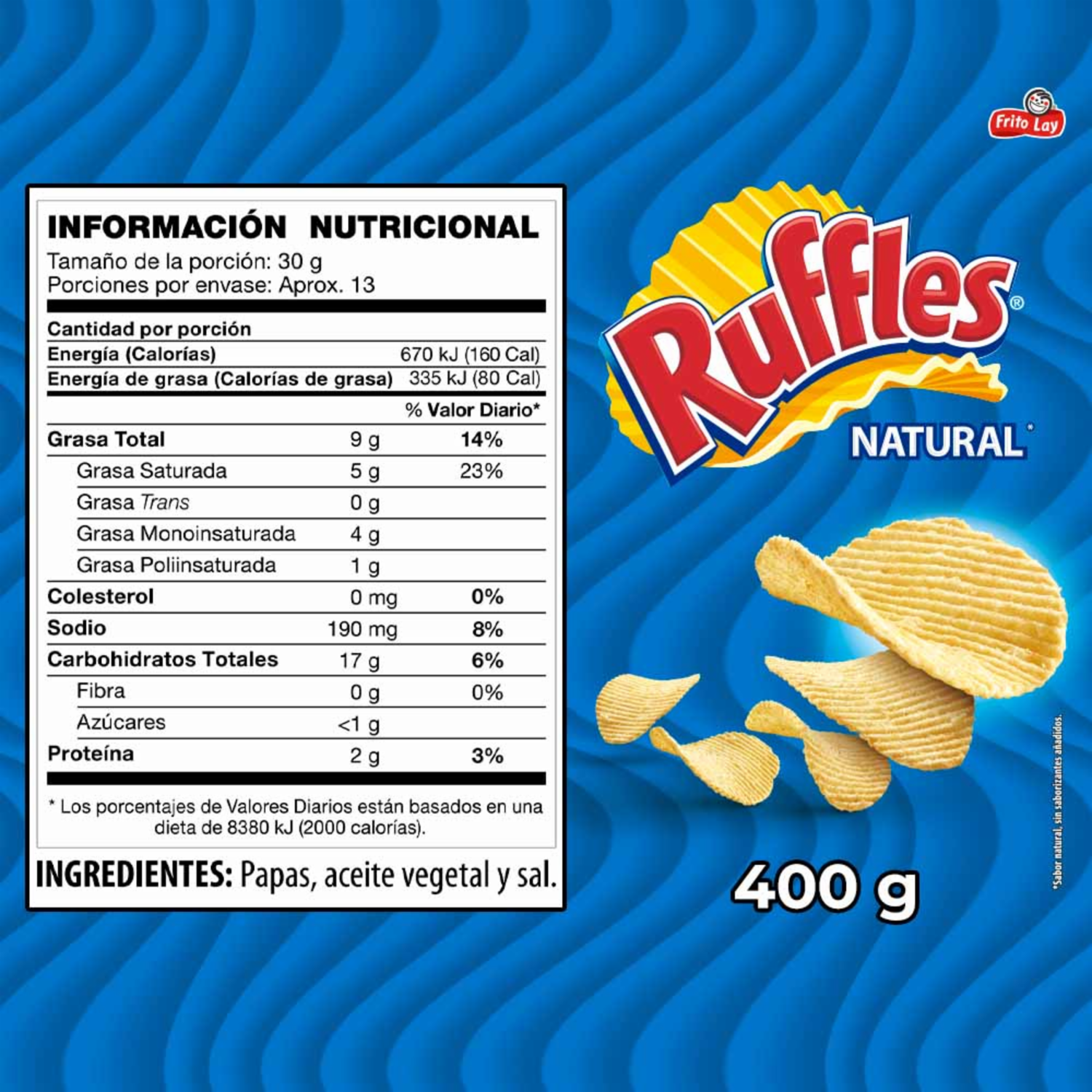 Papas Fritas Sabor Original RUFFLES 400 g