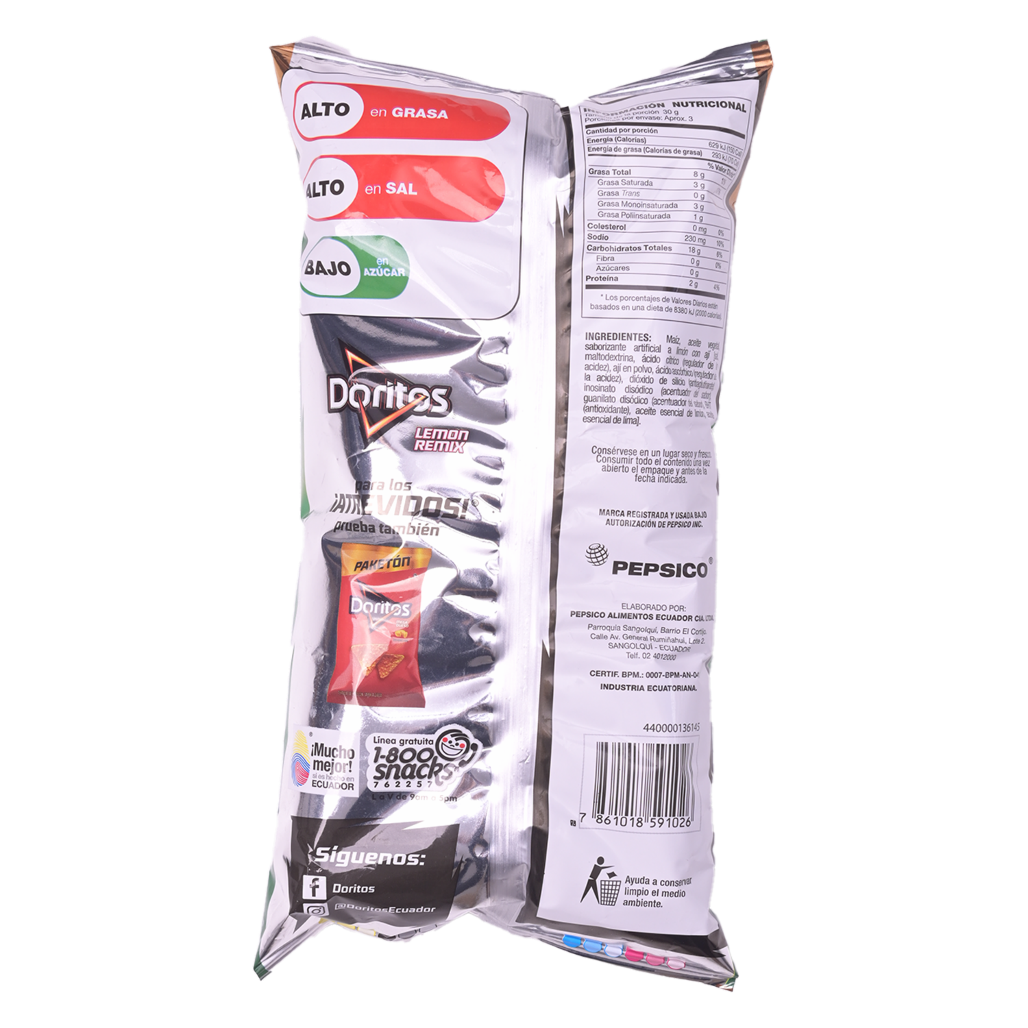 Bocaditos De Maíz Sabor Acido Picante DORITOS 83 G