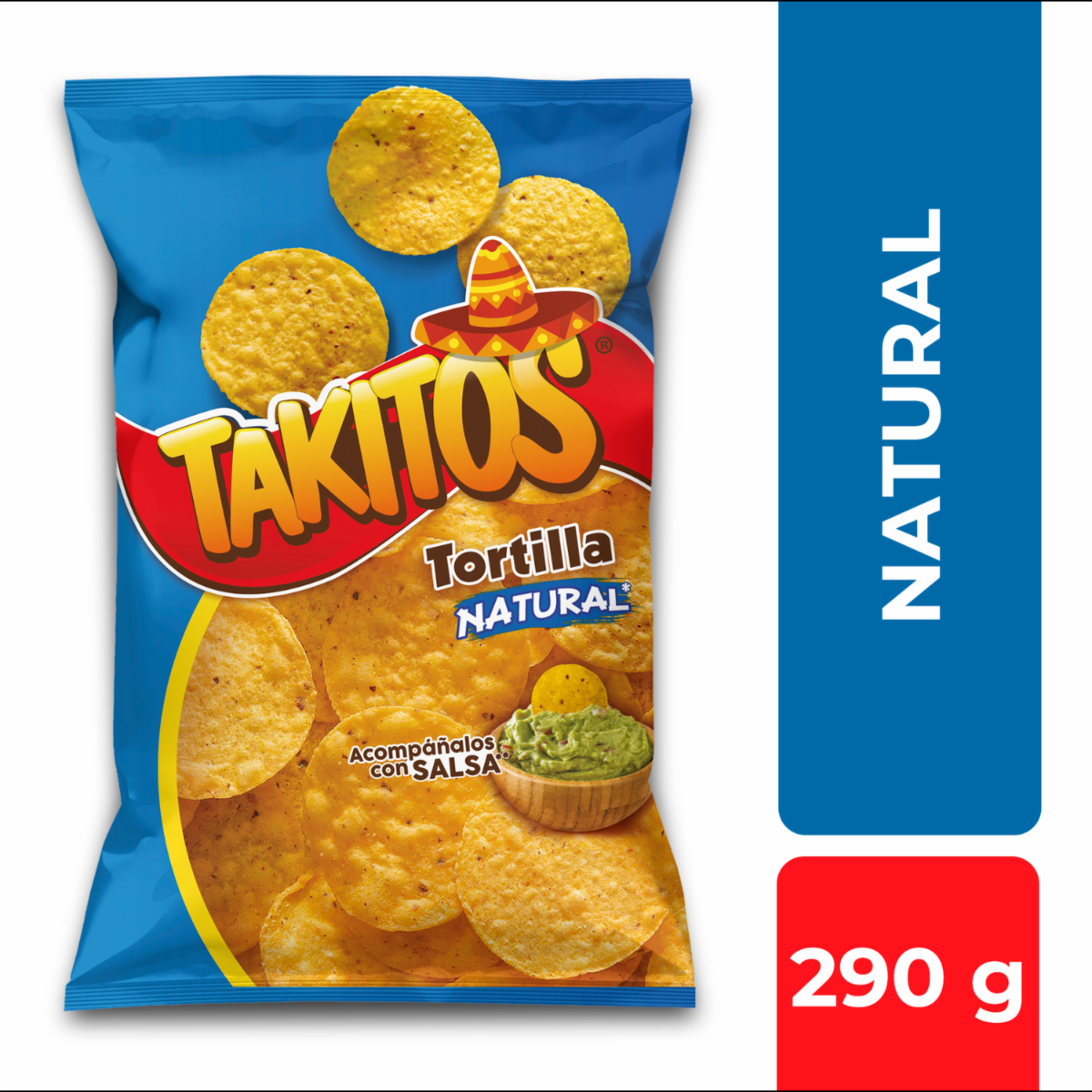 Tortitas De Maíz Amarillo Naturales TAKITOS 290 G