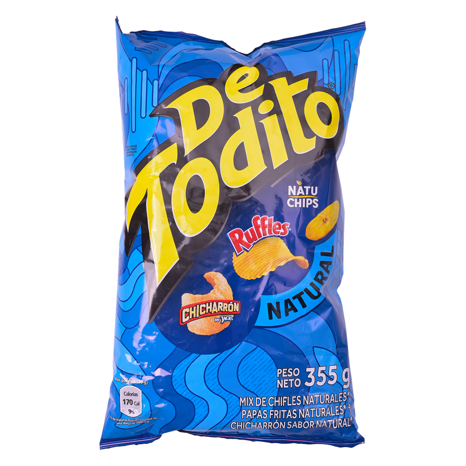 Mix De Bocaditos Chifles Papas Y Chicharrón DE TODITO 355 G