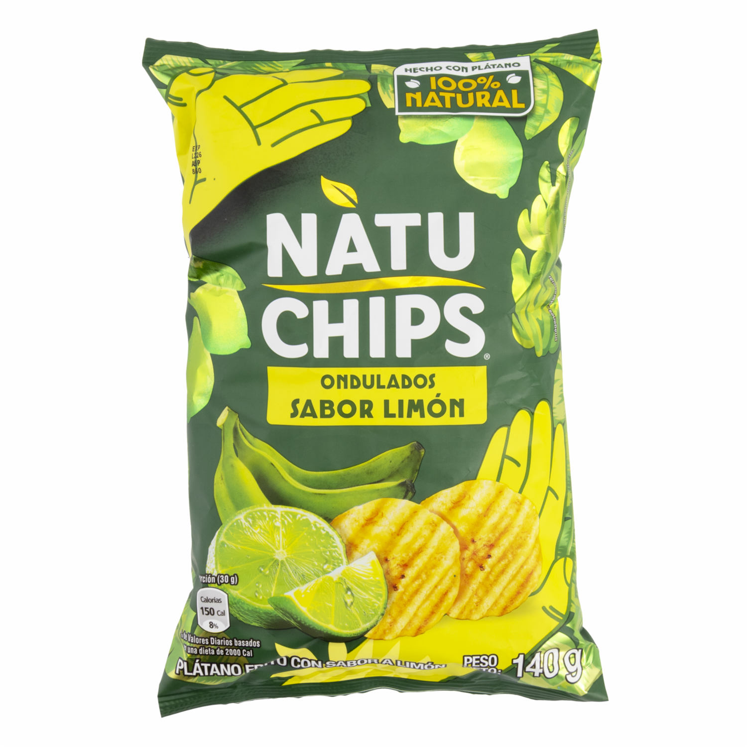 Plátano Frito Ondulado Sabor Limón NATUCHIPS 140 G