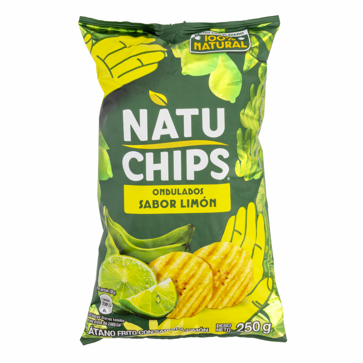 Plátano Frito Ondulado Sabor Limón NATUCHIPS 250 G