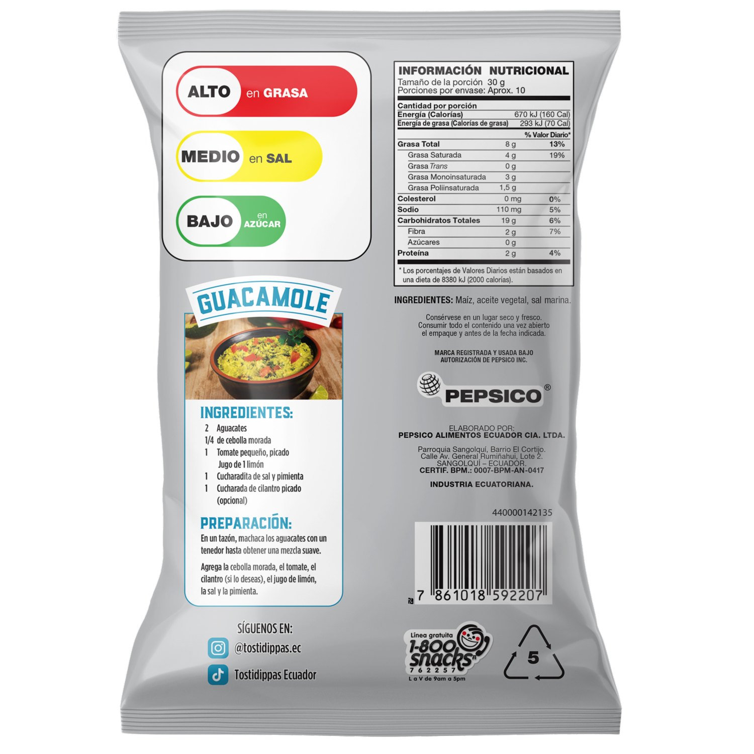 Tortillas De Maíz Redondas Con Sal Marina TOSTIDIPPAS 285 G