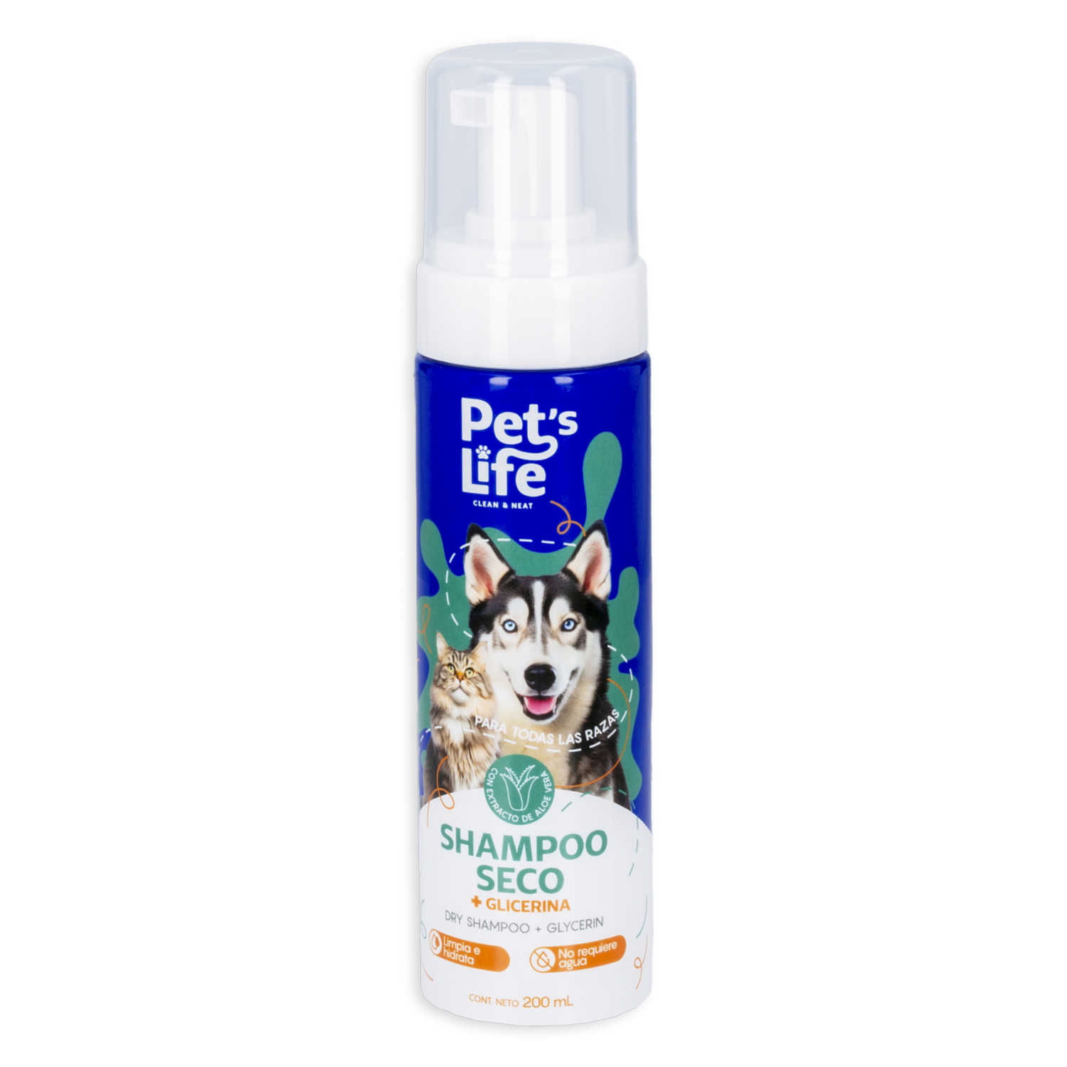 Baño Seco Para Perros PETS LIFE 200 Ml