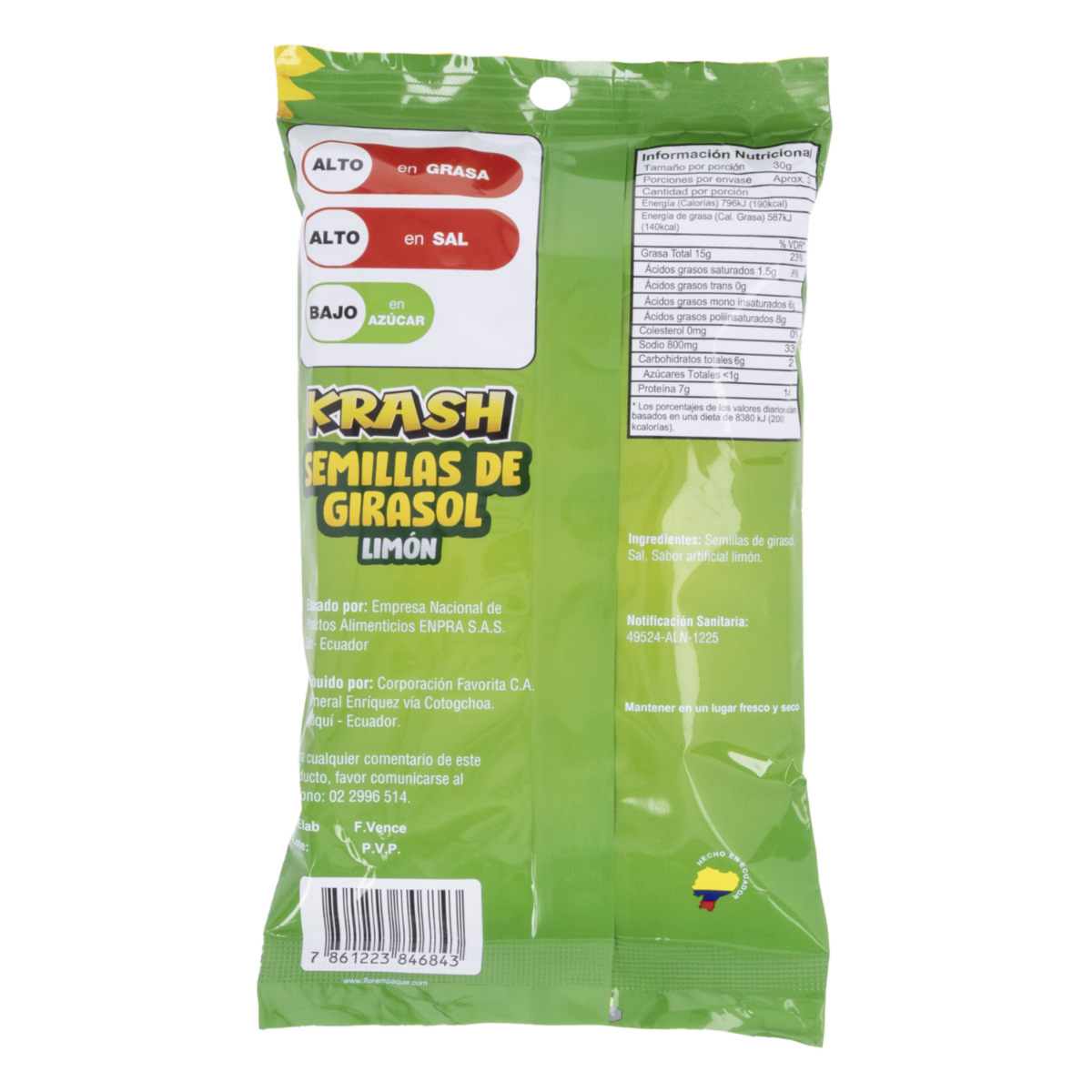 Semillas De Girasol Sabor A Limón KRASH 100 G
