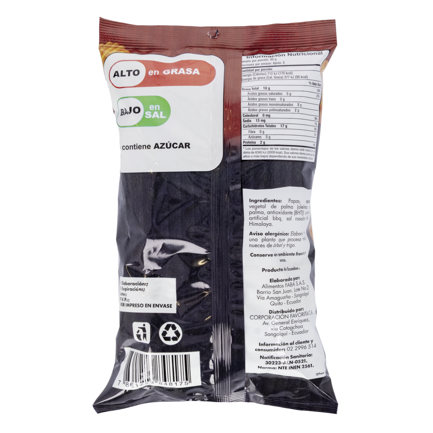 Papas Fritas Sabor Bbq EL ARTESANAL 100 G