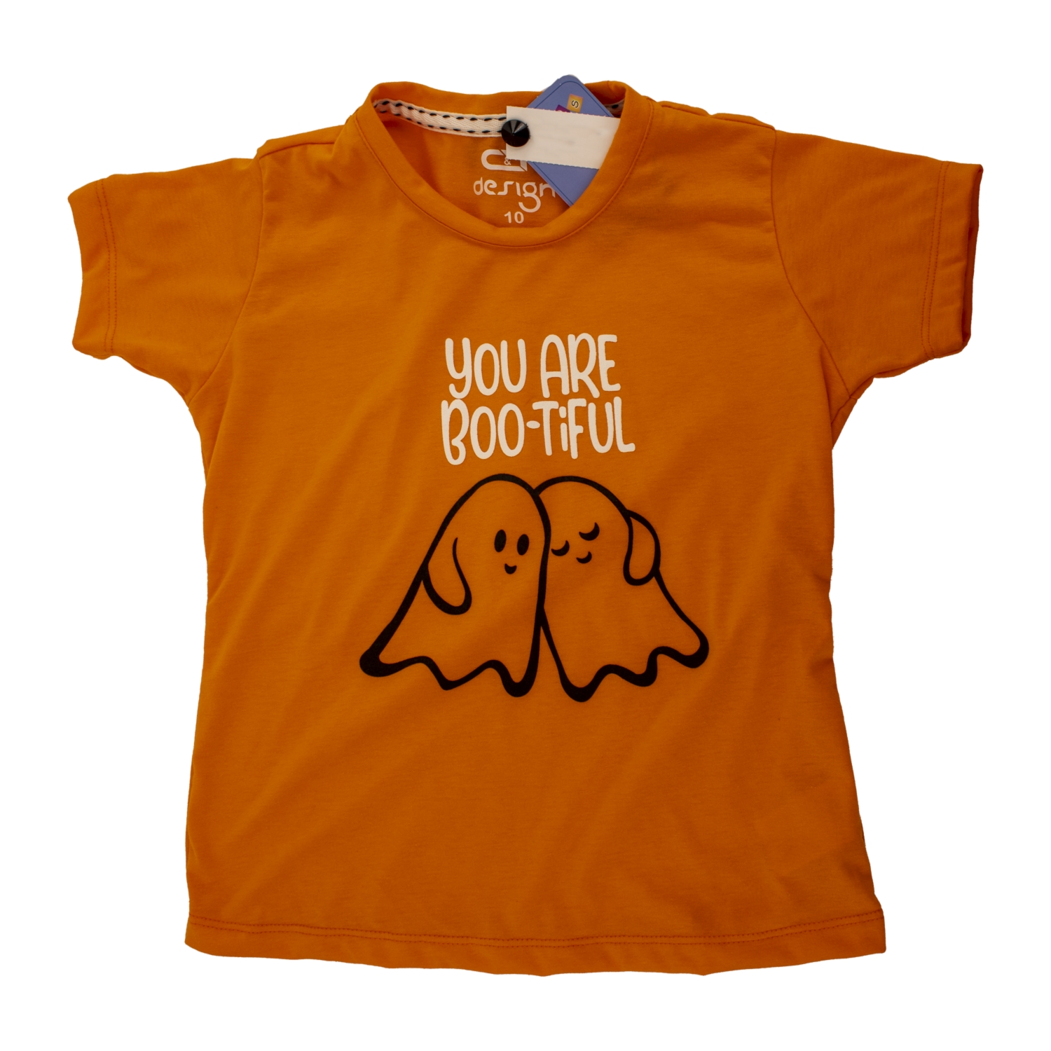 Camiseta Manga Corta Halloween Naranja C&T DESING