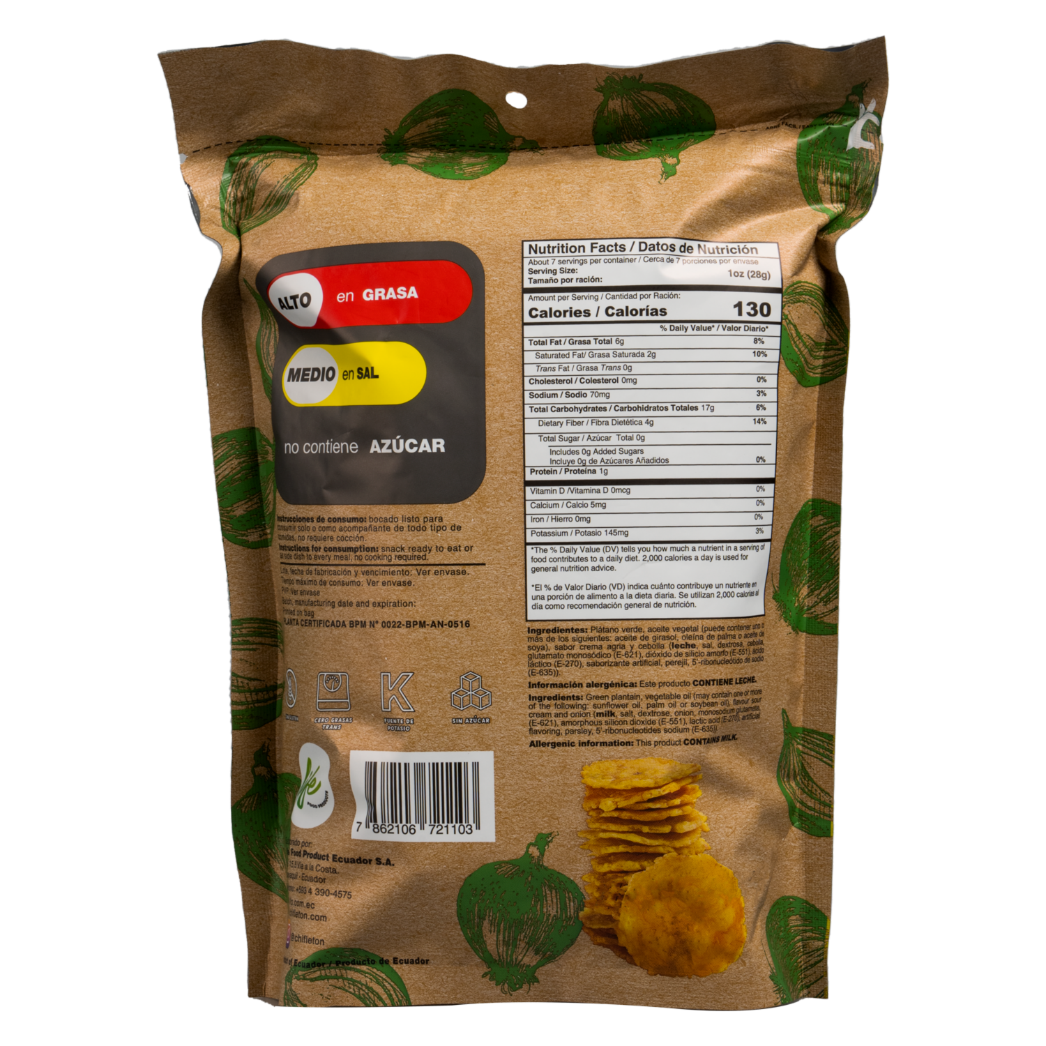 Patacón Chifle Sour Cream And Onion CHIFLETÓN 200 G