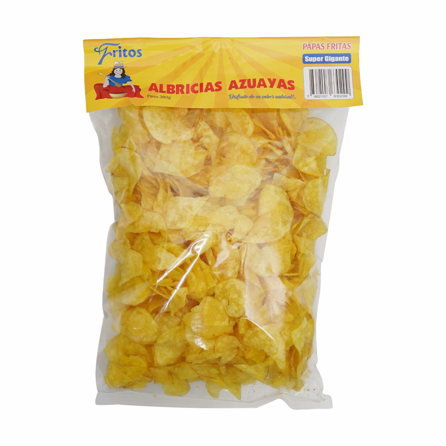 Papas Fritas Super Gigante ALBRICIAS AZUAYAS 380 G
