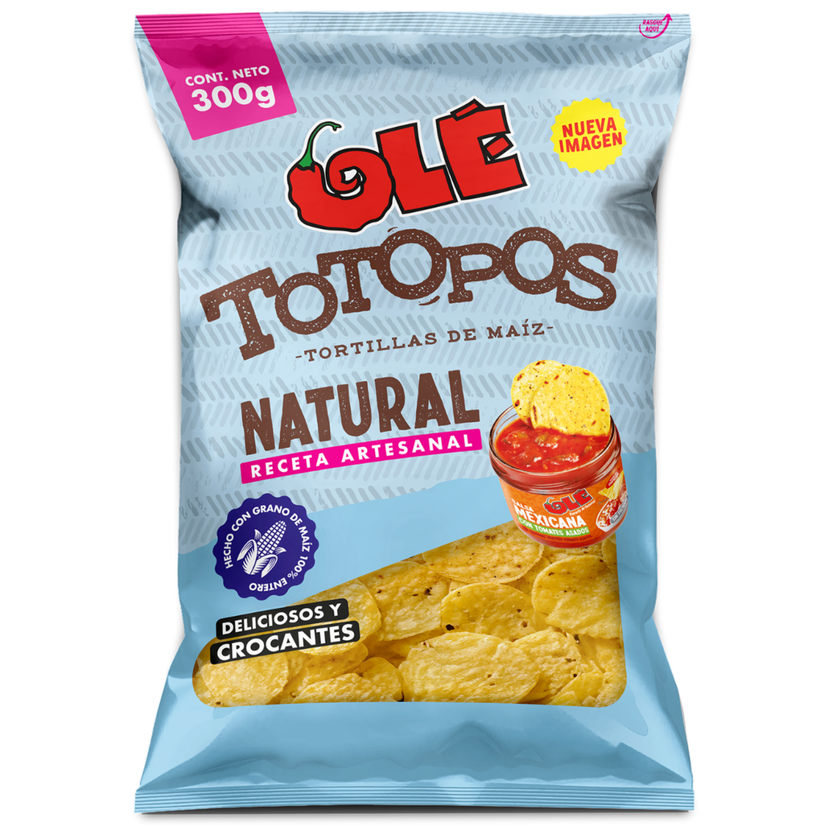 Totopos Sabor Natura OLÉ 300 G