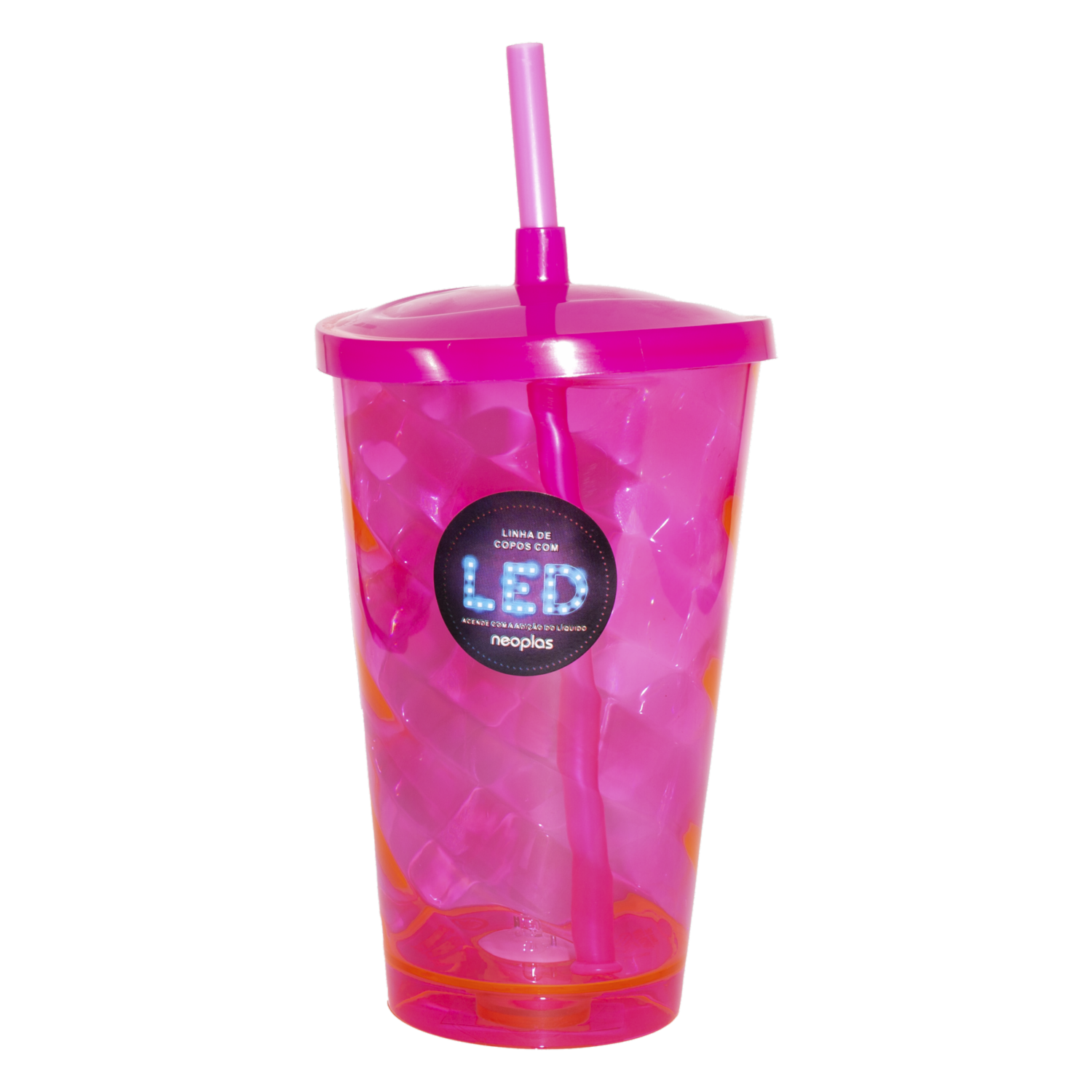 Vaso Sorbete Euphoria Led Rosado NEOPLAS 700 ML