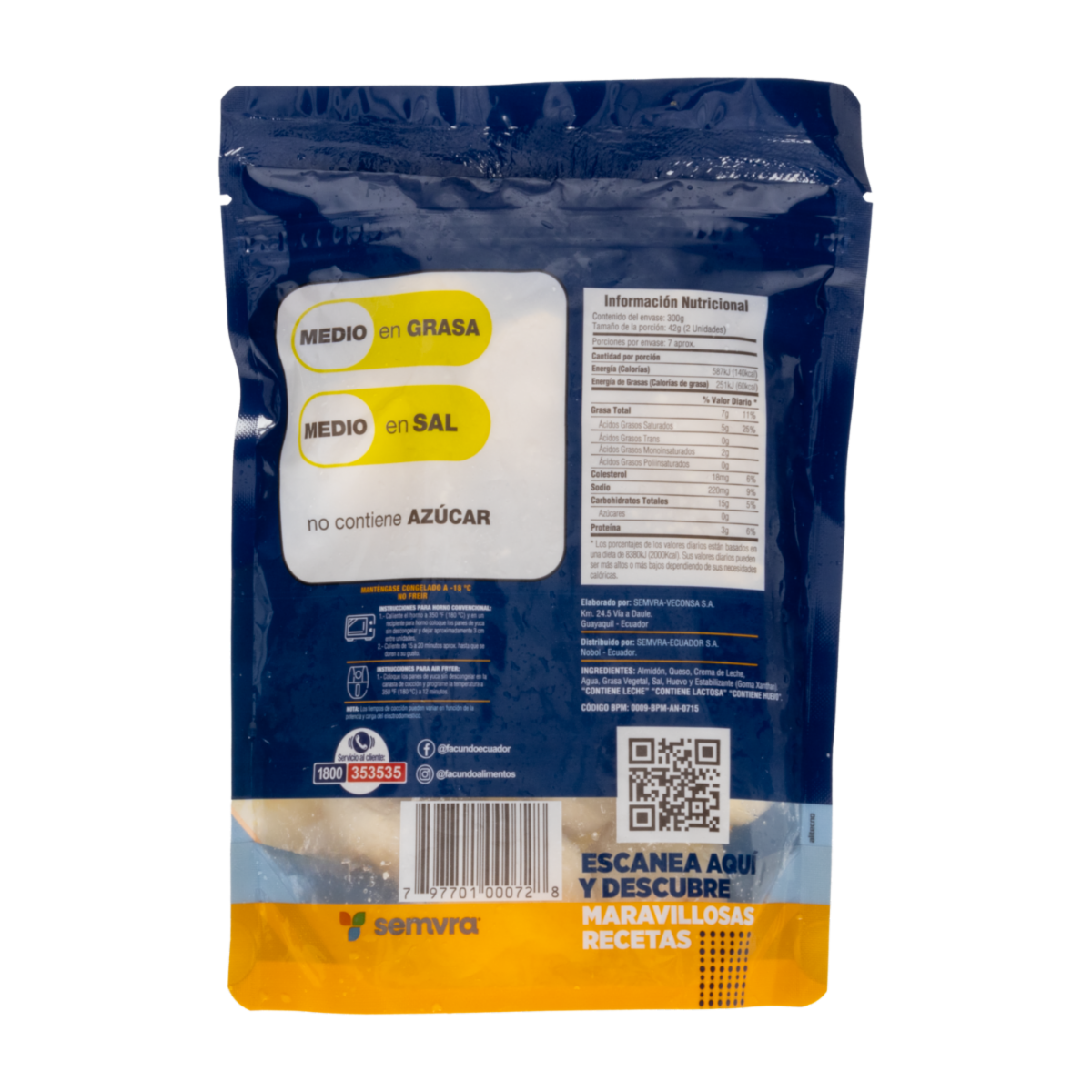 Pan De Yuca Congelado FACUNDO 300 G