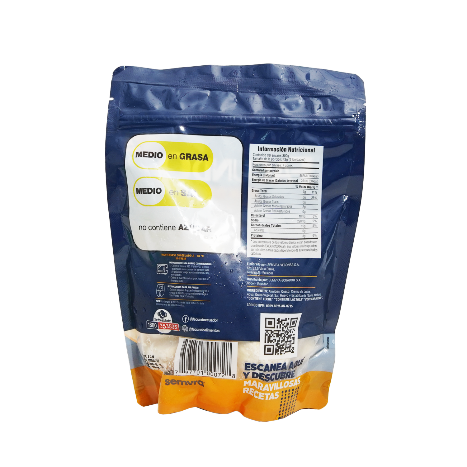 Pan De Yuca Congelado FACUNDO 300 G