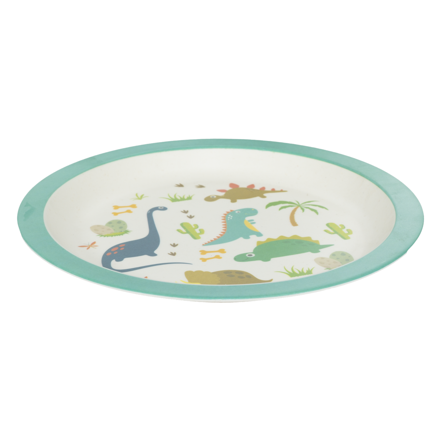 Plato Tendido Diseño Infantil Dinosaurios FREE HOME 21.5X1.8 Cm