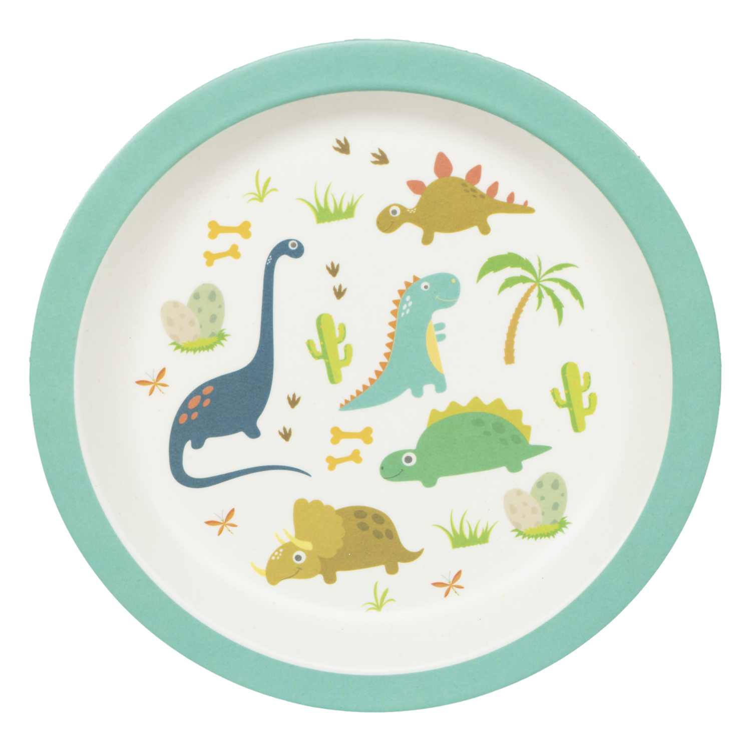 Plato Tendido Diseño Infantil Dinosaurios FREE HOME 21.5X1.8 Cm