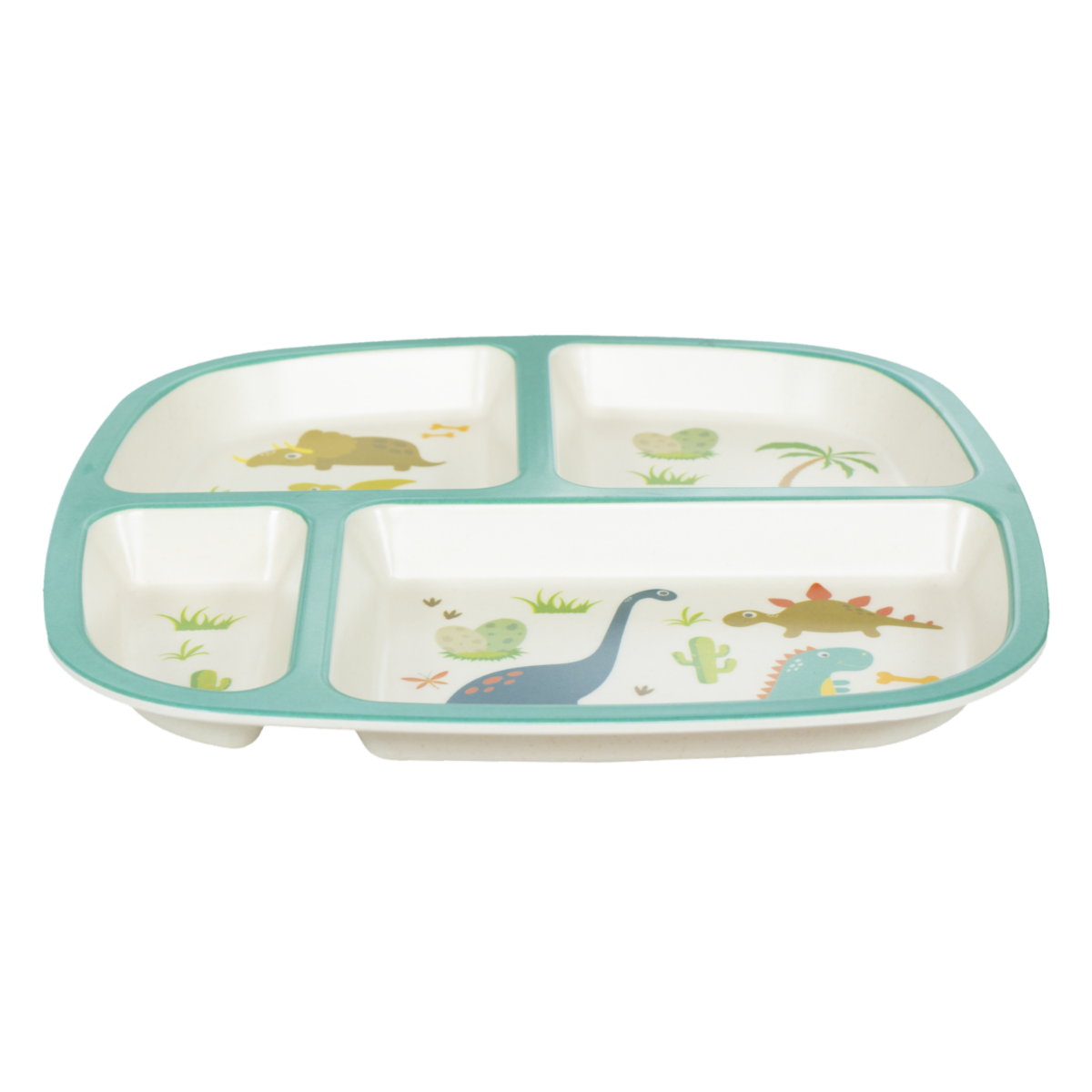 Plato Con Divisiones Diseño Infantil Dinosaurios FREE HOME 22.8X2 Cm