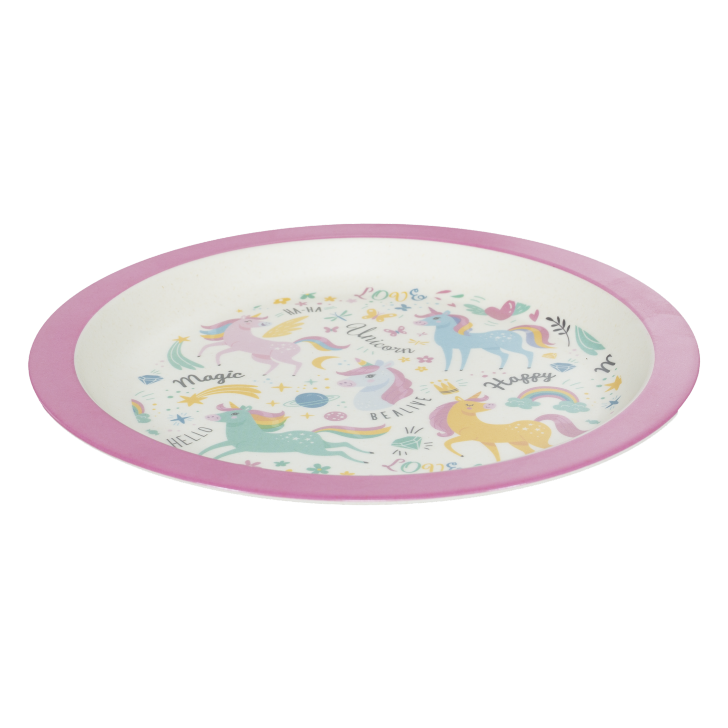 Plato Tendido Diseño Infantil Unicornios FREE HOME 21.5X1.8 Cm