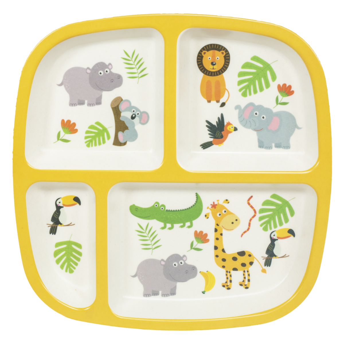 Plato Con Divisiones Diseño Infantil Animales FREE HOME 22.8X2 Cm