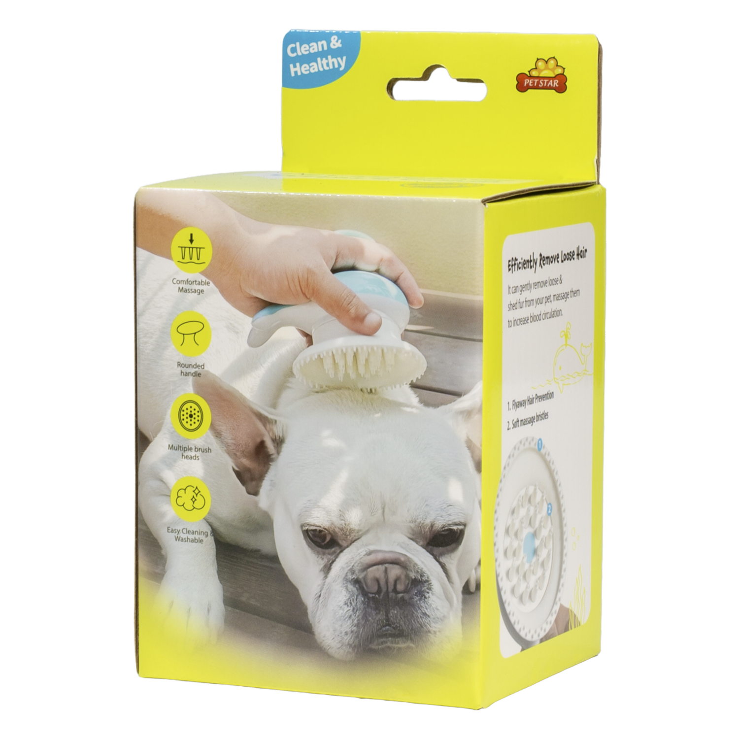 Dispensador De Shampoo Con Cepillo De Mascota PET STAR 12.5X8.1X9.35 Cm