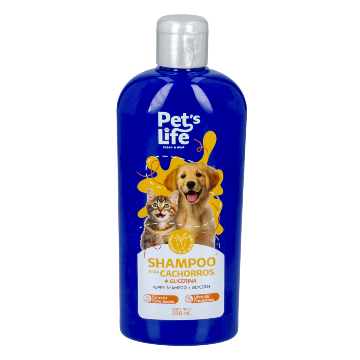 Shampoo Para Mascotas Cachorros PETS LIFE 250 Ml