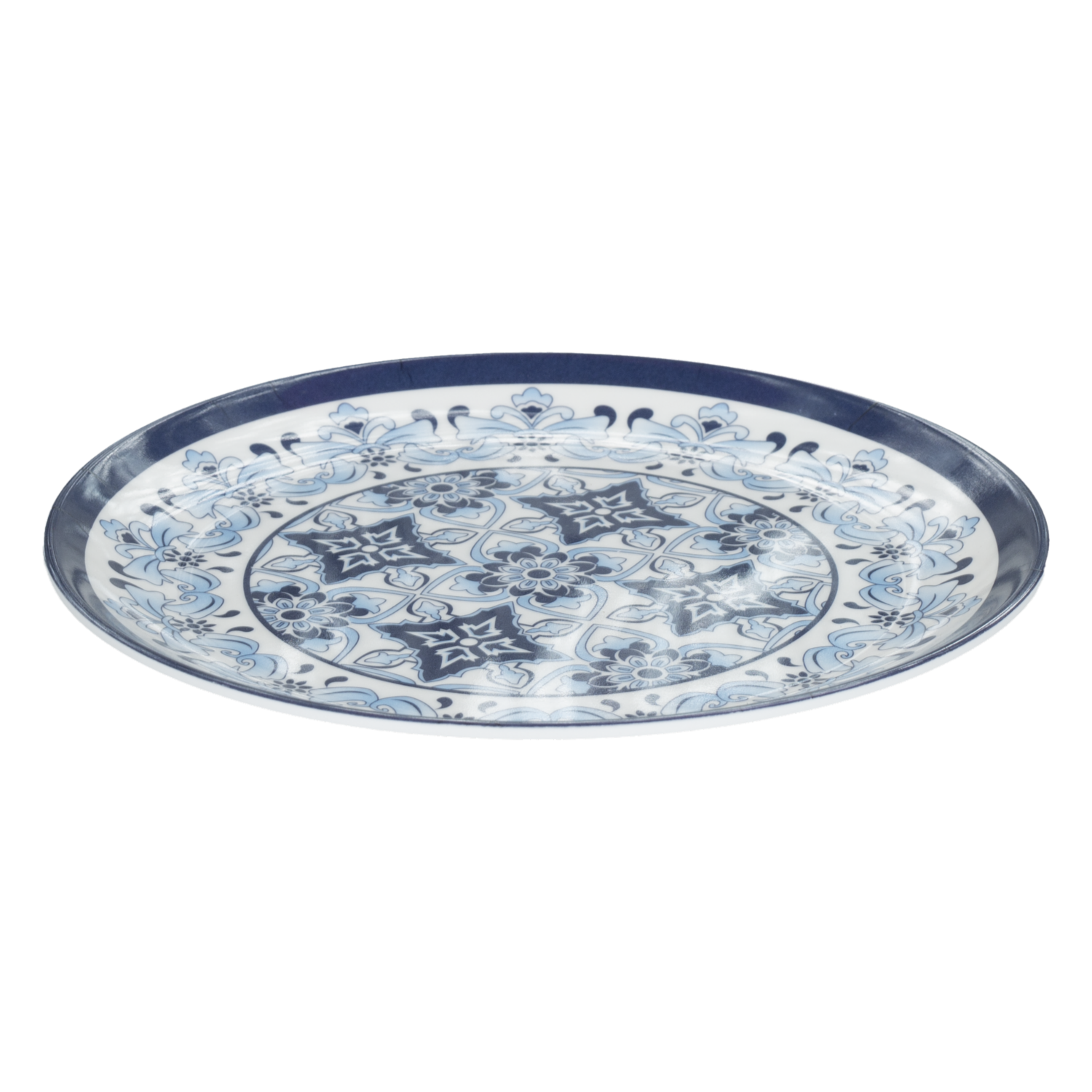 Plato Postre Diseño Arabesco FREE HOME 14.5X7 Cm