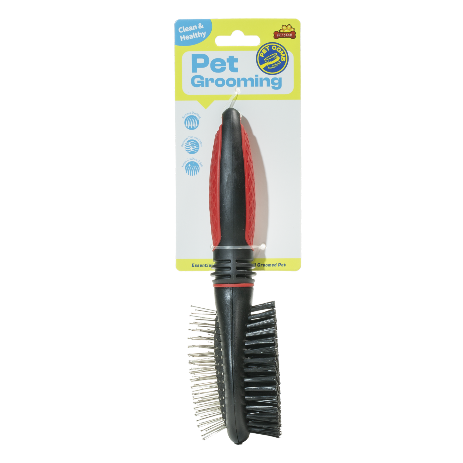 Cepillo Para Mascota Redondo Doble Lado PET STAR 6.5X22.5Cm