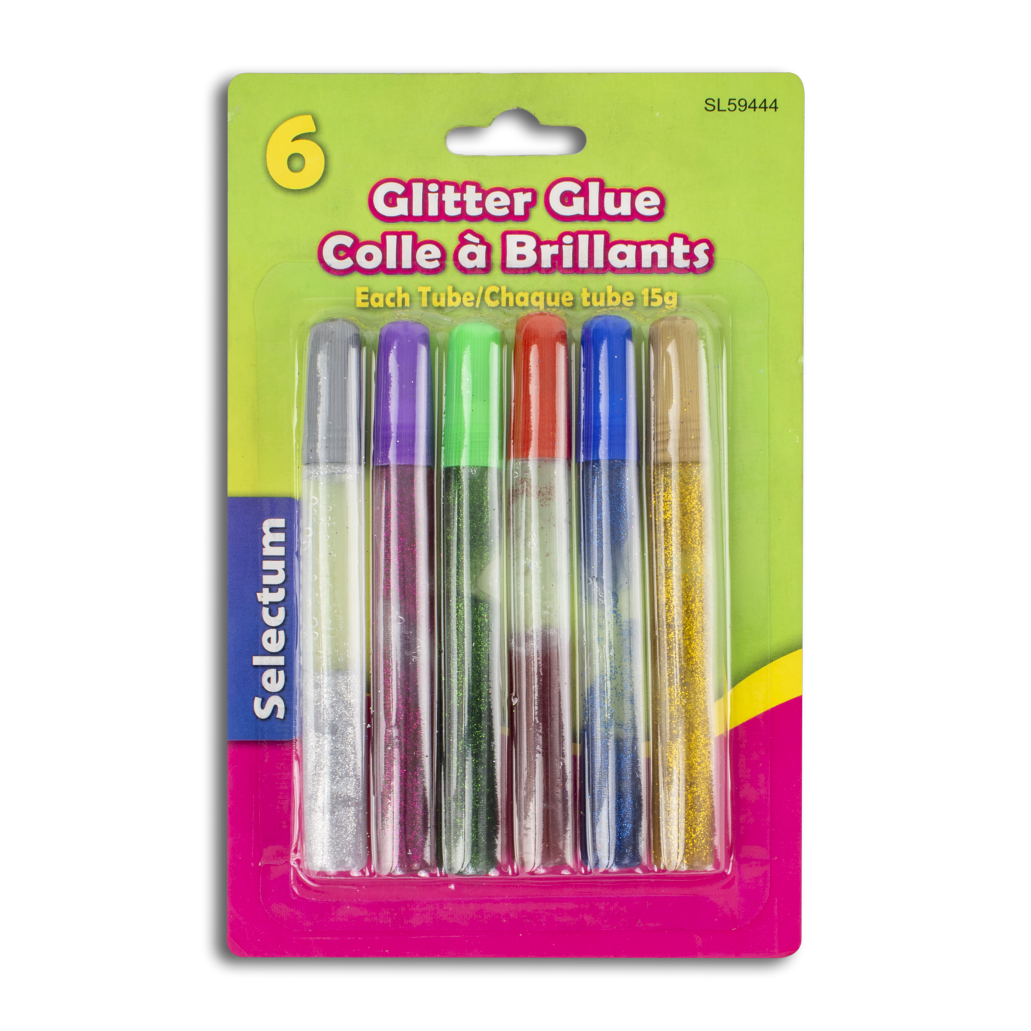 Pegamento Con Brillo De 6 Colores LPS Unidad