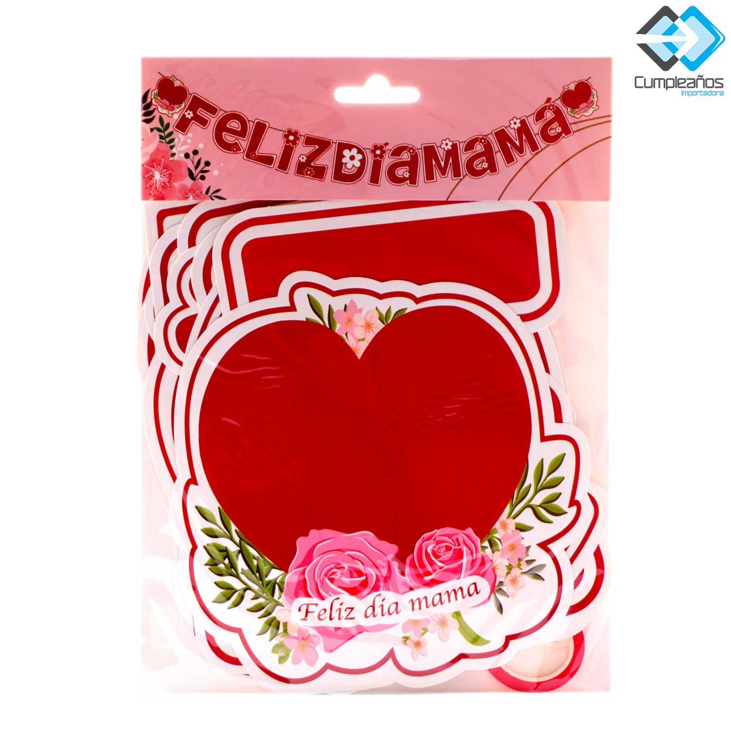 Guirnalda De Papel Decorativo Rojo Brillante IMPORTADORA CUMPLEAÑOS 1,50 Cm
