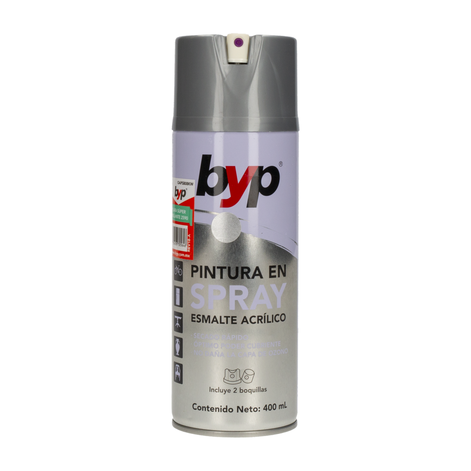 Pintura En Spray Supermetalic Plateado Brill LAMPA LIMITED Unidad