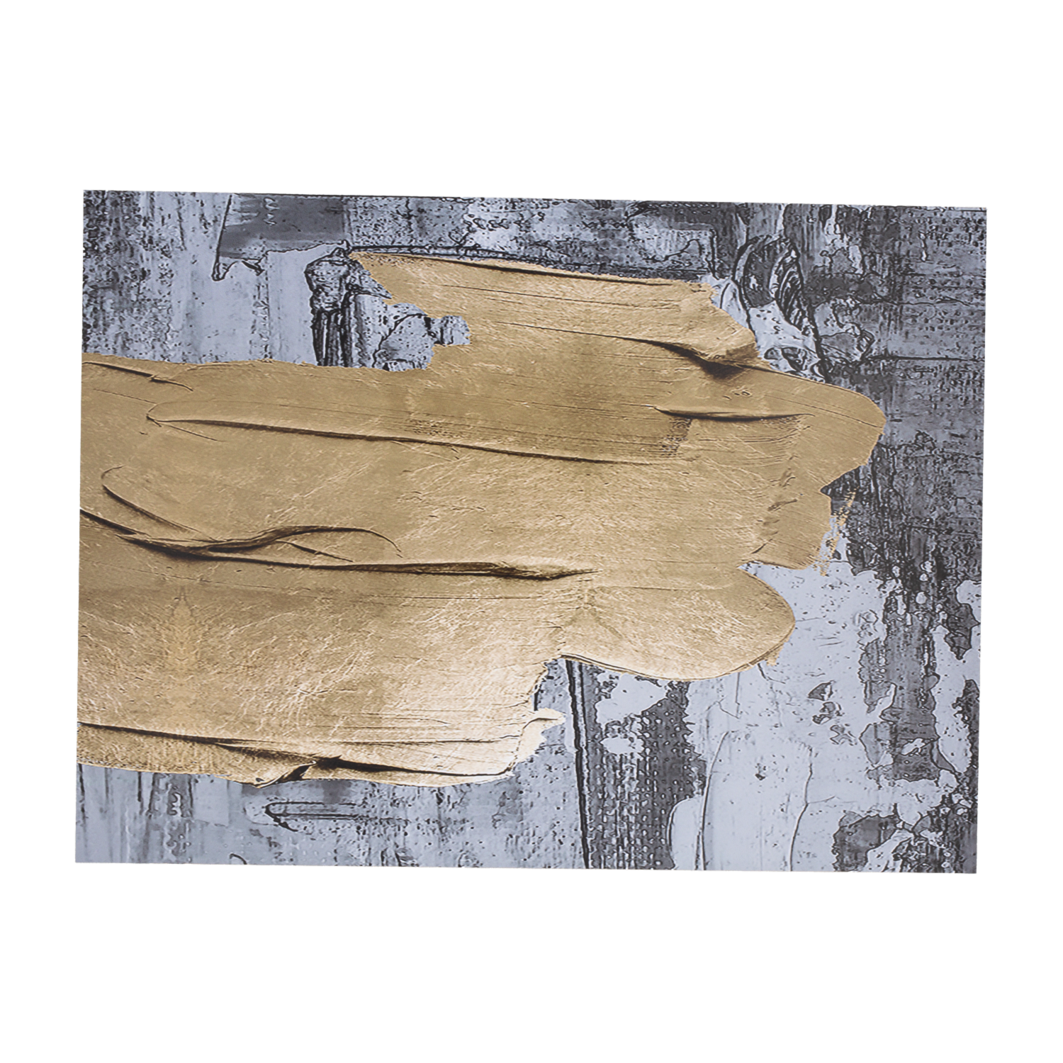 Cuadro Decorativo Abstracto Gris Y Dorado FREE HOME Unidad